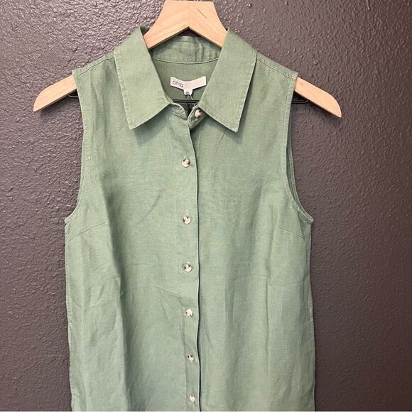 Onia Air Linen Sleeveless Shirtdress - Picture 9 of 16